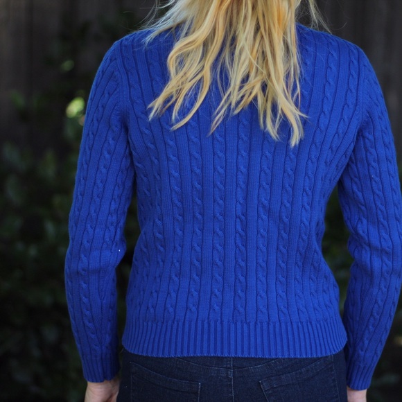 Lauren by Ralph Lauren Petite Cable Knit Sweater - Picture 3 of 5